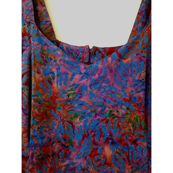 Endeavour Trading Womens Maxi Dress Sleeveless Smocked Sides Zipper V-Neck - XXL - Picture 2 of 9